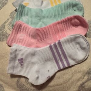 Adidas Pastel Ankle Socks Set, 4 pairs NWOT